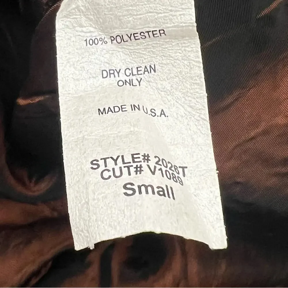 Vita Di Moda Metallic Golden Amber Copper Shimmer Event Skirt Size Small